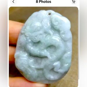 Certified dragon jade pendant. Ships Usa only